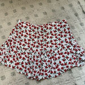 Zara Red Floral Skort